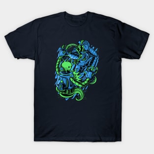 Retro Sci Fi Space Battle T-Shirt